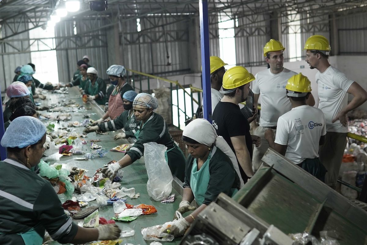 UpCircle team at recycling facility
